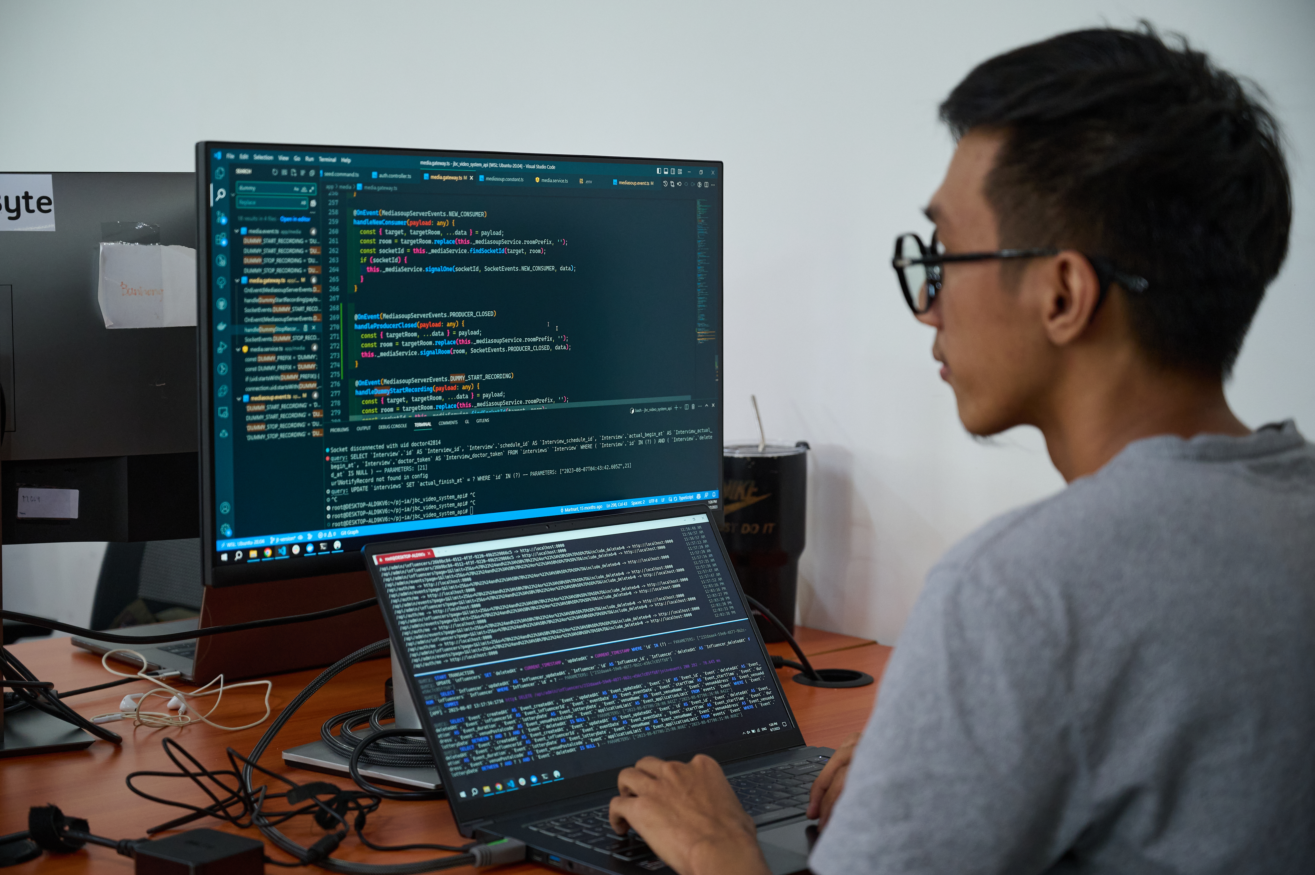 Engineer working